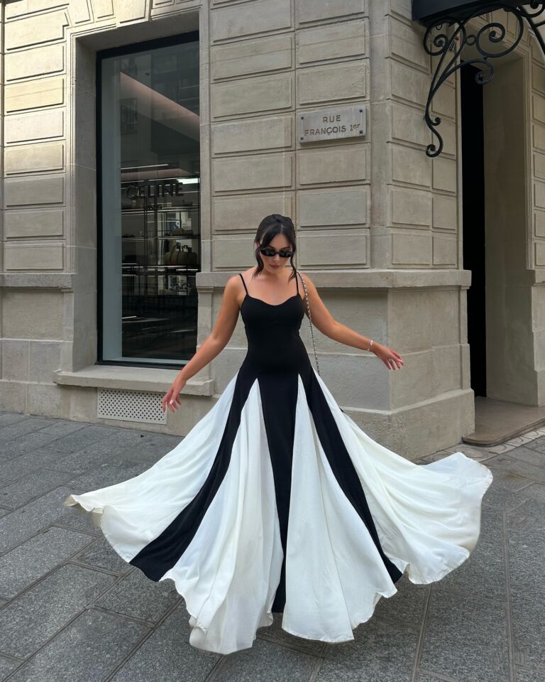 The Most-Saved Black & White Gown on Pinterest: The Viral Arcina Ori Paloma Dress