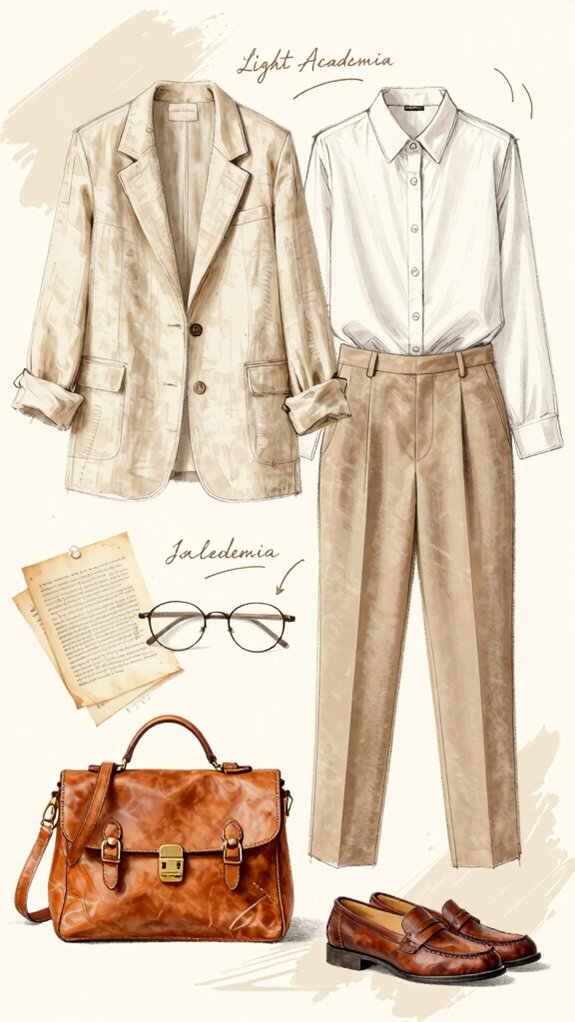 cream colored high waisted pleated oversized