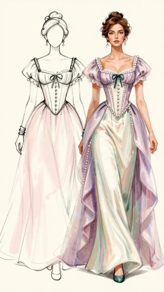 ornate regency inspired bridgerton fashion renaissance