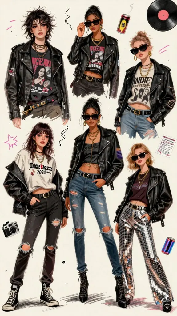 studied dishevelment clashing neon lo fi party photos