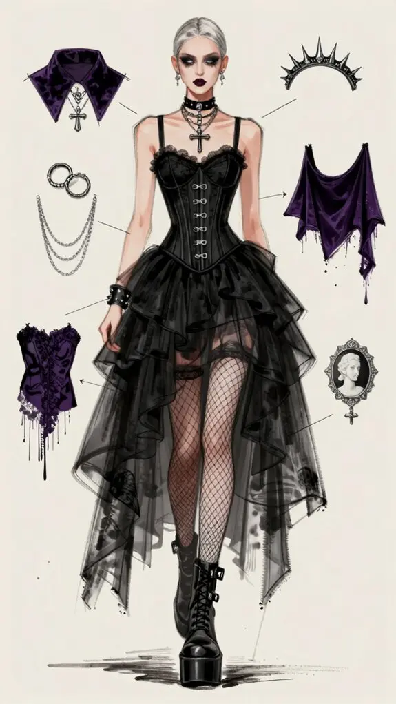 dark victorian romantic monochrome
