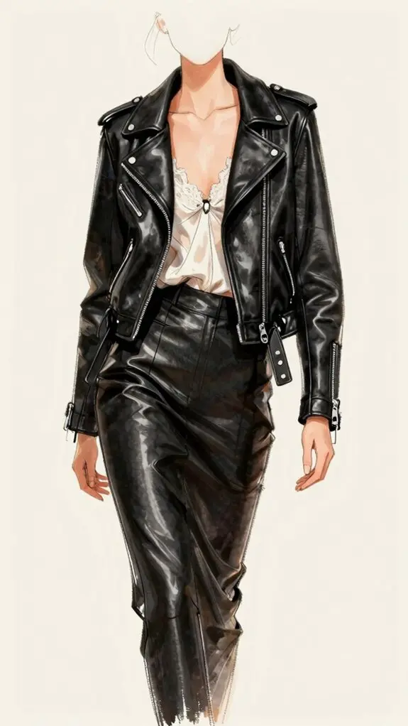 feminine leather creates multifaceted style expression