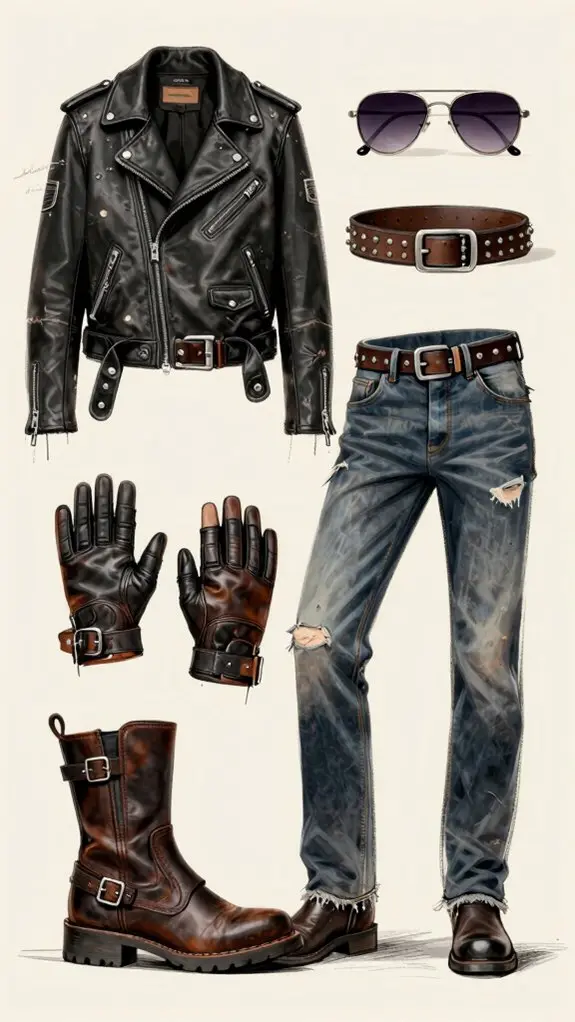 effortless rebellion through biker chic style