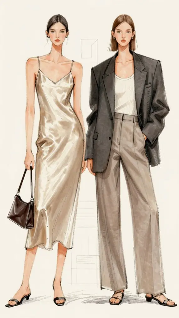 razor sharp minimalist 90s chic