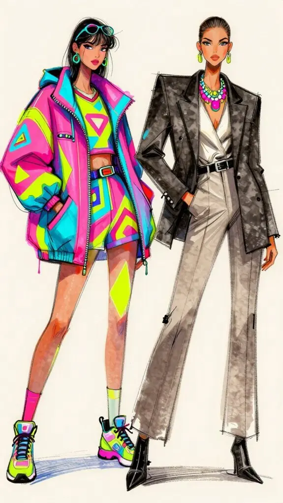 dual stylized fashion contrasts defined