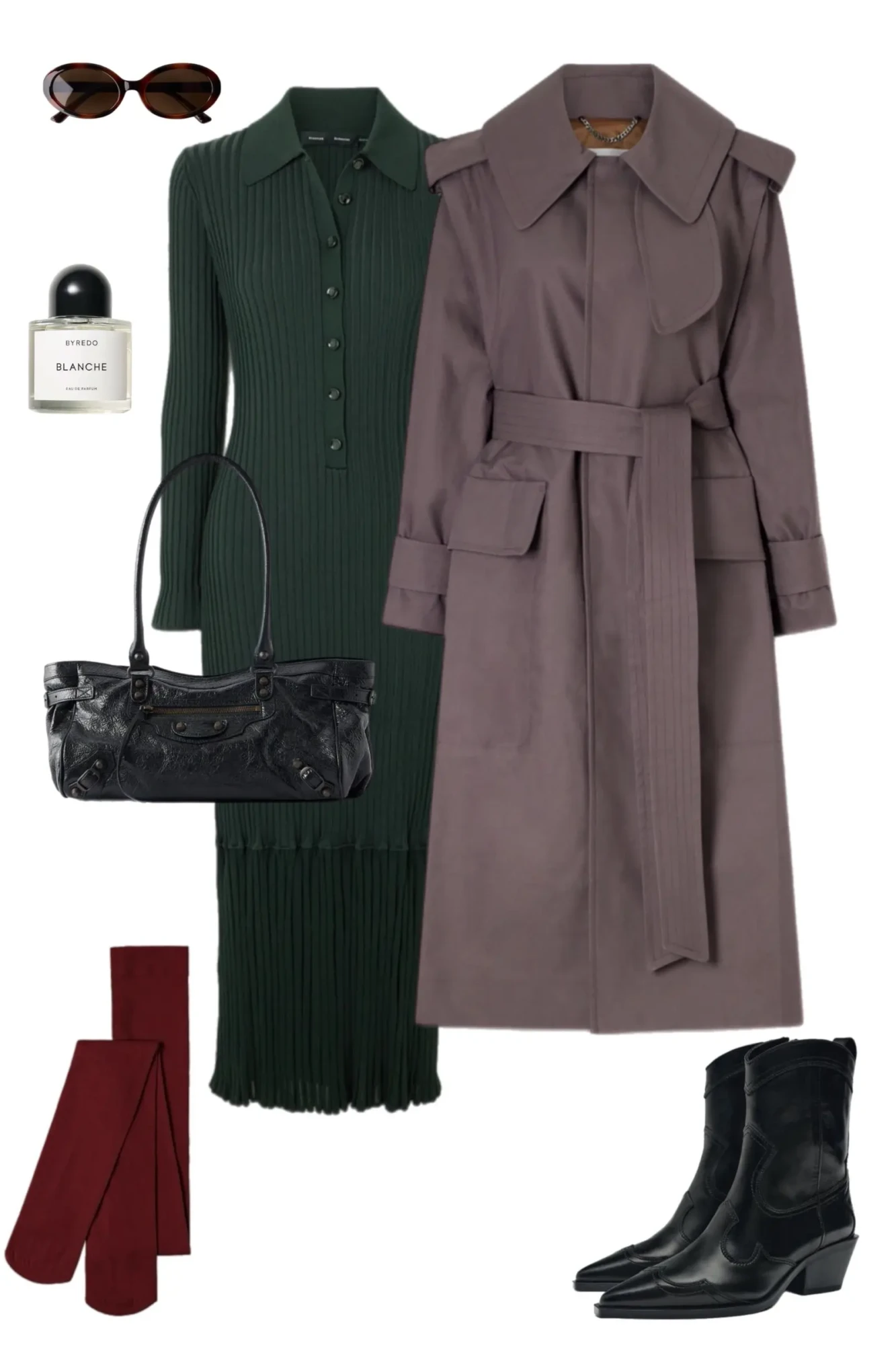 Navy cream striped cardigan wide leg jeans taupe trench coat black leather tote burgundy sneakers fall outfit 6