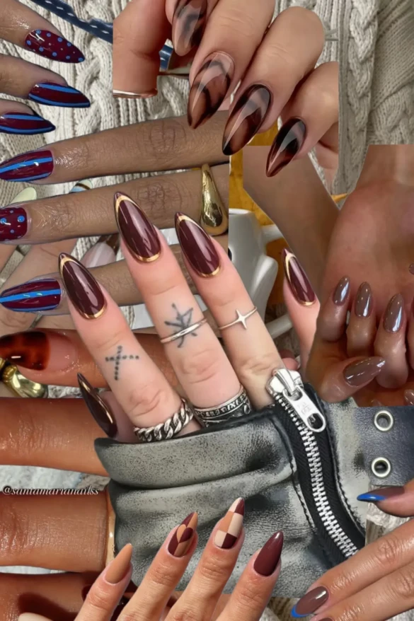 20 Fall Almond Nails That Make People Stop and Ask Where You Got Them Done